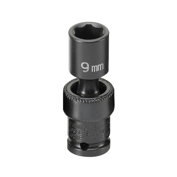 1/4" Drive, 9 mm Size, Std 6-Point Surface Drive, Metric Socket